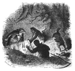 Original illustration for The Gold-Bug by Felix O. C. Darley